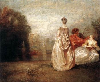 Jean-Antoine Watteau : Two Cousins